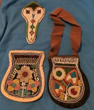 Antigos itens indígenas norte-americanos bolsas e tesouras estojo região iroquesa etc  comprar usado  Enviando para Brazil