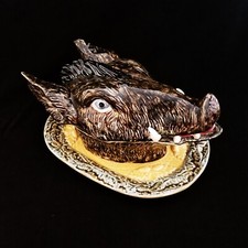 Rare majolica boars for sale  Richmond