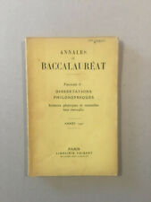 Annales baccalauréat 1940 d'occasion  Paris X