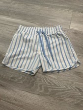 Boardie a rayas azul y blanco Minnow Swim para niños talla 7/8 segunda mano  Embacar hacia Mexico