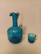 Blue glass carafon d'occasion  Expédié en Belgium