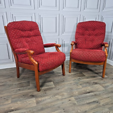 pair retro armchairs for sale  SPILSBY