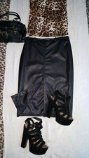 Size black faux for sale  PLYMOUTH