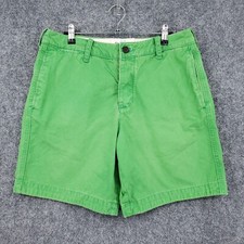 Bermuda Abercrombie & Fitch masculina 32 verde chino botão frontal plano mosca comprar usado  Enviando para Brazil