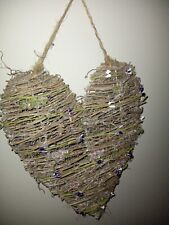 Wicker heart decorations for sale  ROSSENDALE