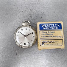 Westclox Pocket Ben relógio de bolso 50mm mostrador prata tom prata manual vento corre, usado comprar usado Westclox Pocket Ben relógio de bolso 50mm mostrador prata tom prata manual vento corre, usado comprar usado  Enviando para Brazil