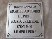 Plaque émaillée bombée d'occasion  France