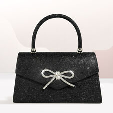 Bolsa de noite feminina bolsa de embreagem arco glitter strass bolsa de festa de casamento (preta) comprar usado  Enviando para Brazil