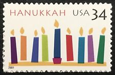 2001 Scott #3547 34¢ - FELIZ HANUKKAH! - Selo único - Estado perfeito, sem marca de charneira comprar usado  Enviando para Brazil