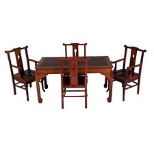 Mesa de jantar e 4 cadeiras em miniatura para casa de bonecas - Detalhes requintados vintage 1:12 comprar usado  Enviando para Brazil