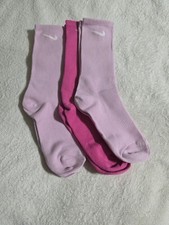 3 pares de meias femininas Nike Dri-fit rosa corte tripulação tamanho médio comprar usado  Enviando para Brazil