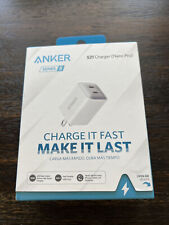 🔥Cargador de pared rápido Anker Powerport III Nano Pro Duo 40W (2x 20W USB-C) -Blanco🔥 segunda mano  Embacar hacia Mexico