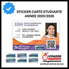 Autocollant carte étudiant d'occasion  France