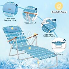 Folding webbing chaise for sale  TAUNTON