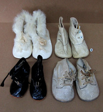 Lote de 4 pares de sapatos de bebê antigos estilo misto para restauração comprar usado  Enviando para Brazil
