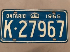 1965 ontario license for sale  Gillett