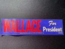 Adesivo raro partido conservador da Virgínia Wallace para presidente 1968, usado comprar usado  Enviando para Brazil