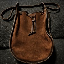 Bolsa de camurça~feminina~bolsa hobo marrom~couro~feita à mão~lindamente feita. comprar usado  Enviando para Brazil
