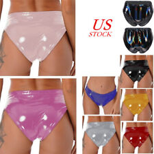 Roupa íntima feminina brilhante de couro sintético cuecas biquíni calcinha fio dental sexy, usado comprar usado  Enviando para Brazil