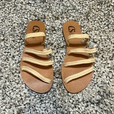Sandálias femininas Carmen Steffens Club bege bronzeado tamanho liso. 6,5 comprar usado  Enviando para Brazil