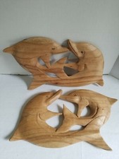 Wood carved dolphins for sale  Milwaukee