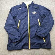 Usado, Jaqueta masculina Nashville Predators grande azul amarela NHL centro de hóquei gelo Reebok comprar usado  Enviando para Brazil