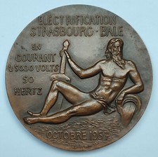 Médaille bronze sncf d'occasion  Trouville-sur-Mer