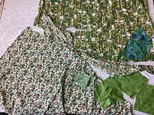 Vintage green fabric for sale  BRECON