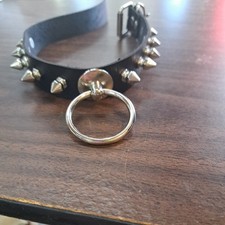 Leather spiked choker for sale  Mount Ida