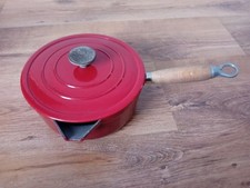 Vintage saucepan red for sale  SWINDON