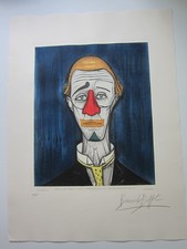 Bernard Buffet Radierung 1986 Le Clown Achtung! von fremder Hand signiert comprar usado  Enviando para Brazil