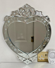 heart shaped wall mirror for sale  MANSFIELD