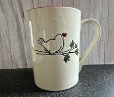 Caneca de café Love Bird no galho com coração vermelho dos namorados dentro TAG grande 18 oz, usado comprar usado  Enviando para Brazil