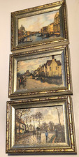 Juego de 3 impresiones de cuadros y marcos de Camille Pissarro. (5X6,5") cada uno segunda mano  Embacar hacia Mexico