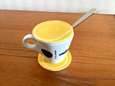 LAVAZZA Wimbledon Tennis xícara de café expresso, pires/tampa, placemat e colher. comprar usado  Enviando para Brazil