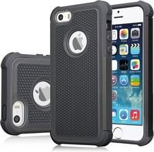 Capa Jeylly iPhone SE, Capa iPhone 5S, Exterior Plástico Rígido Absorvente de Choques + Esfregar comprar usado  Enviando para Brazil