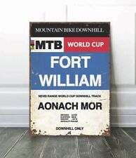 Placa de ciclismo estilo vintage MTB mountain bike Copa do Mundo Fort William comprar usado  Enviando para Brazil