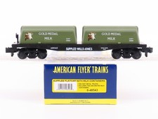 Carro plano S American Flyer 6-48543 Supplee-Willis-Jones #48543 com recipientes de leite comprar usado  Enviando para Brazil