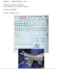 decals 1:48 italian f16,tornado,c130 in 1:48 comprar usado  Enviando para Brazil