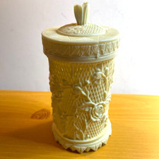Juego de 15 tenedores y soporte para aperitivo de cóctel celuloide tallado floral de colección segunda mano  Embacar hacia Mexico