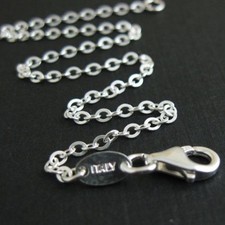 Colar de prata esterlina - Corrente de cabo plana forte de 2 mm - Todos os tamanhos 7-36 polegadas, usado comprar usado  Enviando para Brazil