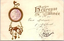 Illustrateur femme medaillon d'occasion  France