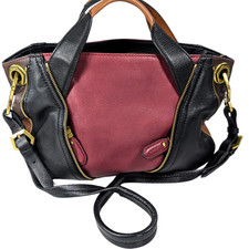 Bolsa tiracolo satchel orYANY Lian colorblock couro pebble marrom preta 2 vias comprar usado  Enviando para Brazil