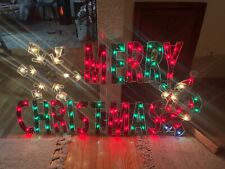 Lighted holographic merry for sale  Minneapolis