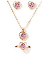 Gold heart pink for sale  COVENTRY