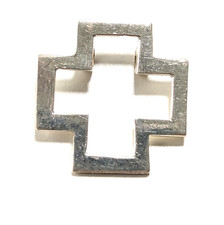 Usado, Berloque pingente crucifixo cruzado moderno simples elegante prata esterlina 925 2,4gr comprar usado  Enviando para Brazil