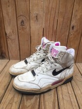 Tênis de basquete masculino 1991 vintage Nike couro branco HI TOP Reino Unido 10,5 EUA 11,5 comprar usado  Enviando para Brazil
