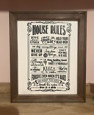 House rules wall for sale  LLANFYLLIN