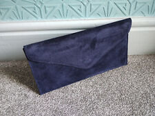 navy suede clutch bag for sale  SHEFFIELD