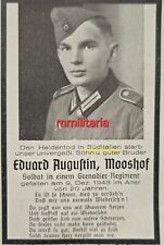 Sterbebild wwii grenadier gebraucht kaufen  Gottmadingen